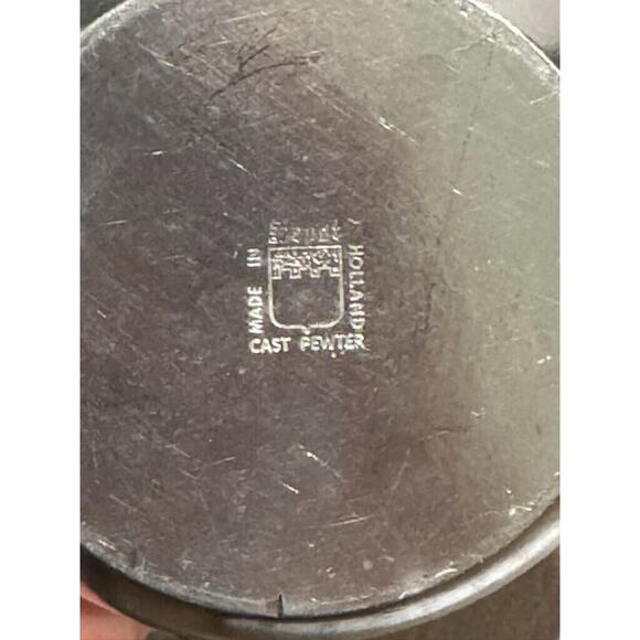 Sevst Cast Pewter Creamer & Sugar Set w/Lid Holland - 3 Piece Set - Picture 7 of 8